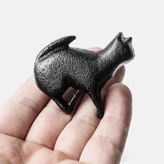 Cat Drawer Knobs, Antique Black, Rustic Hardware, Cast Iron
