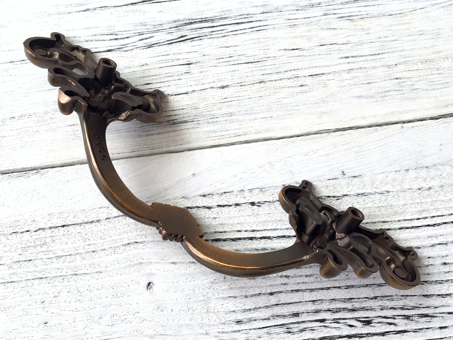 2.5" 3.75" Leafy Drawer Pull Handles, Antique Brass Copper, French Provincial Hardware 64 96 mm