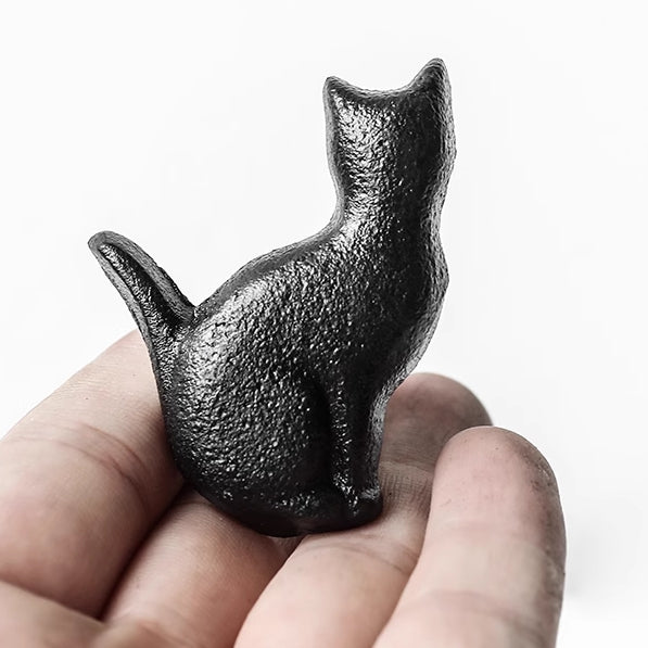 Cat Drawer Knobs, Antique Black, Rustic Hardware, Cast Iron