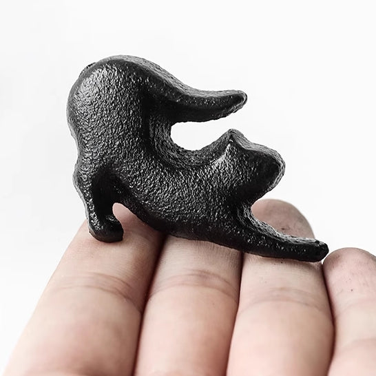 Cat Drawer Knobs, Antique Black, Rustic Hardware, Cast Iron