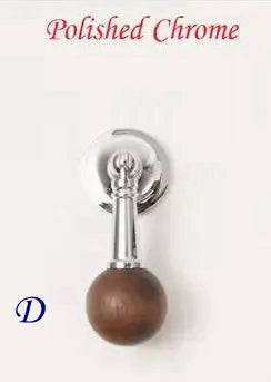 Walnut Brass Cabinet Knob, Pendant Wooden Drawer Pull, Oriental Retro Kitchen Hardware