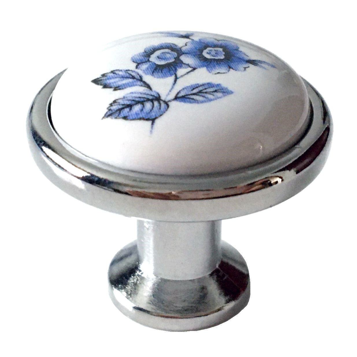 Poignées de tiroir bleues et blanches pour armoires 76 96 128 160 192 mm
