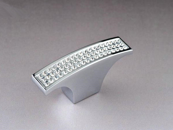 Crystal Drawer Pulls, Rhinestone Cabinet Handles, Polished Chrome, 3.75", 5", 6.25" Center