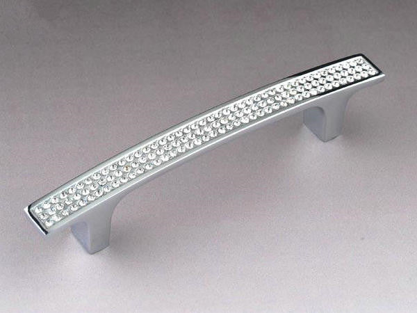 Crystal Drawer Pulls, Rhinestone Cabinet Handles, Polished Chrome, 3.75", 5", 6.25" Center