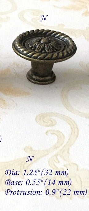 Antique Bronze Drawer Knob, Cabinet Pulls Hardware, Vintage Look