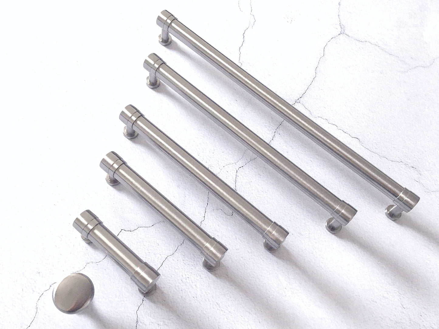 Nickel Cabinet Handle Hardware Kitchen Knobs Dresser Drawer Pulls Modern