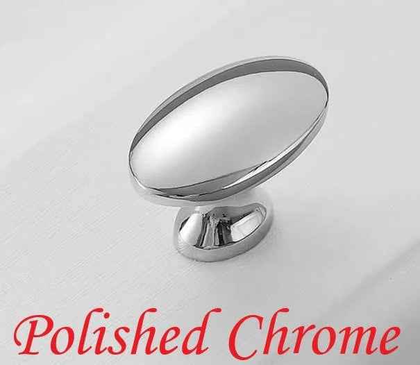 Solid Brass Modern Cabinet Oval Knobs