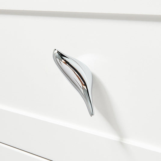 Bird Shaped Drawer Knobs, Solid Brass, Polished Chrome, Modern Kitchen Hardware