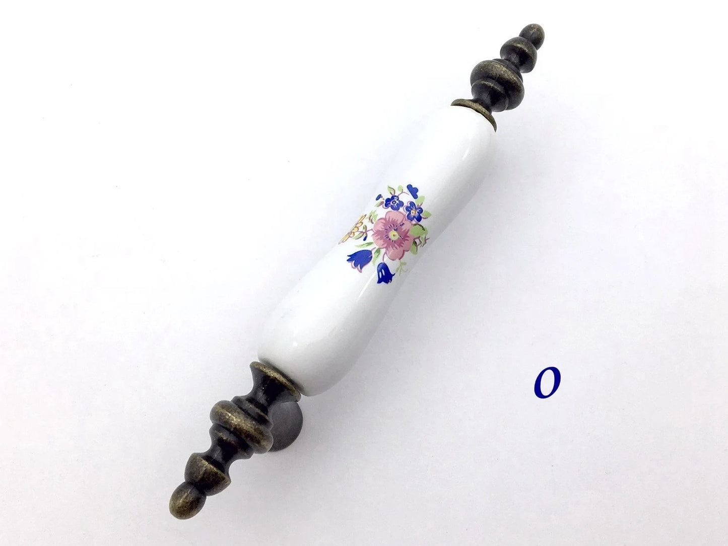 3" Centers Porcelain Cabinet Pull, Ceramic Drawer Handles 76 mm Holes