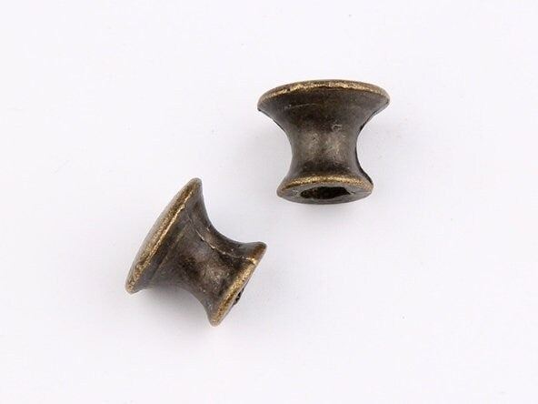 1/2" Dia Small Drawer Knob Tiny Rustic Knobs Jewelry Box Pulls Antique Bronze