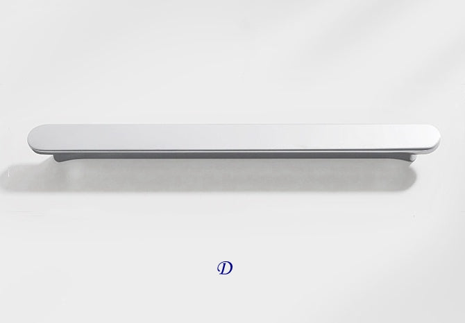 Flat Cabinet Pull Handles, Round Ends, Brushed Nickel, Brushed Gold, Black