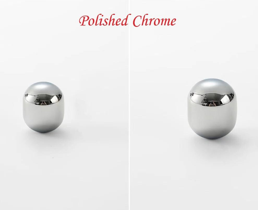 Brass Cylinder Cabinet Knob, Gold Chrome Nickel Black Bronze