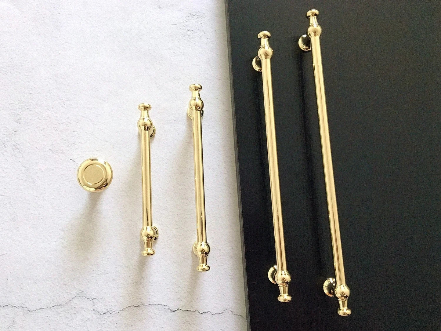 Polished Gold Brass Cabinet Pulls Drawer Handles Kitchen Lynns Hardware
