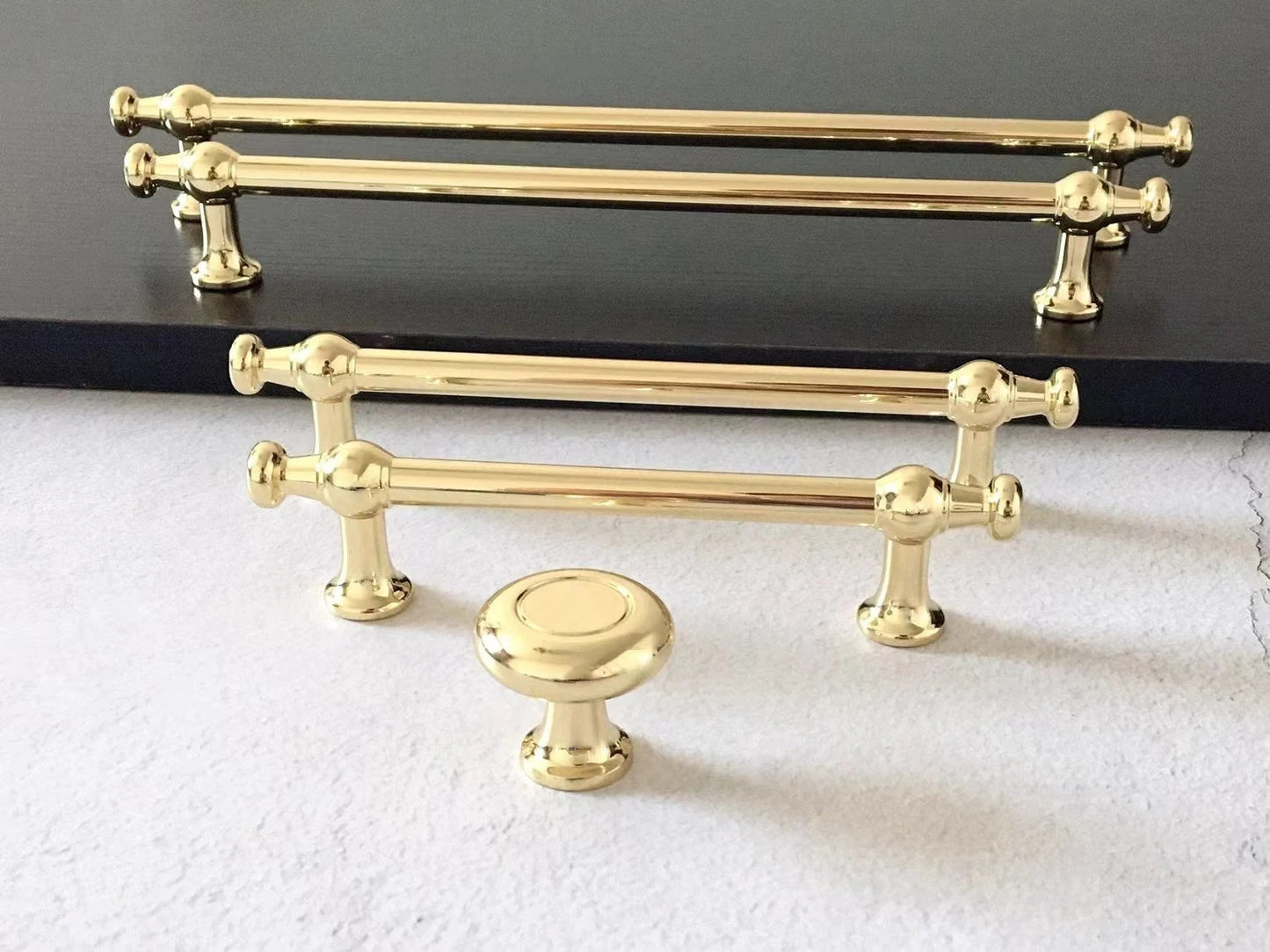 Polished Gold Brass Cabinet Pulls Drawer Handles Kitchen Lynns Hardware