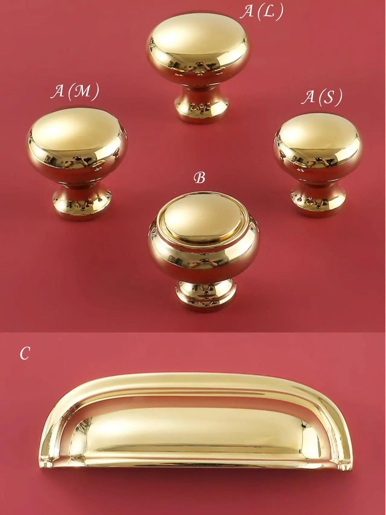 3" Brass Cup Drawer Pull & Cabinet Knob 76 mm Centers, Gold, Bronze, Silver and Black