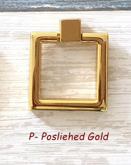 Ring Drawer Pull Cabinet knobs, Gold, Nickel, Bronze, Black