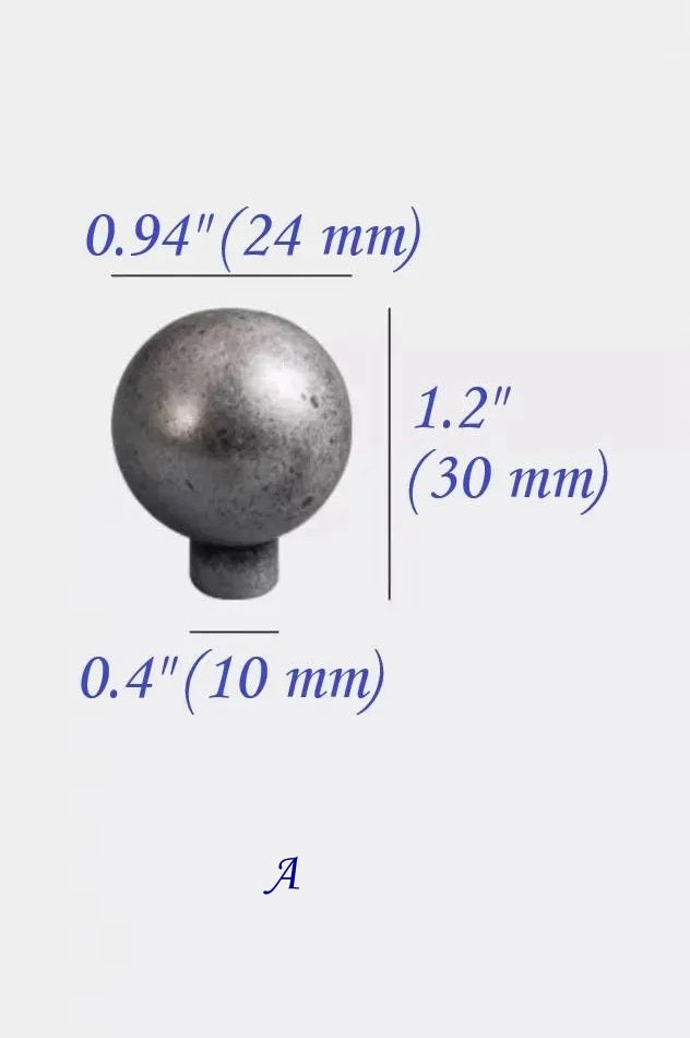 Pewter Drawer Pull Solid Brass
