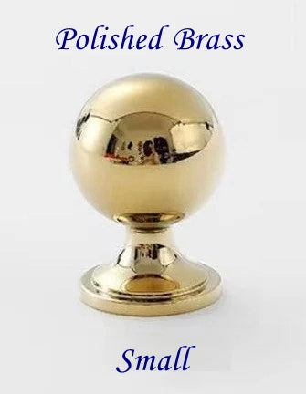 Polished Brass Knob Cabinet Pulls 22 mm