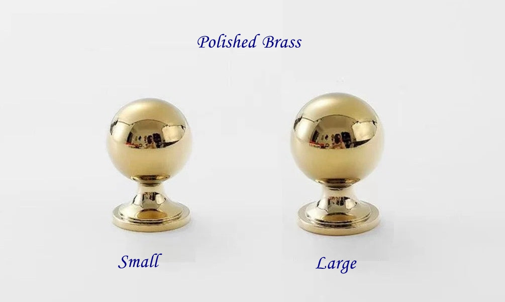 Polished Gold Brass Cabinet Knobs Kitchen Hardware