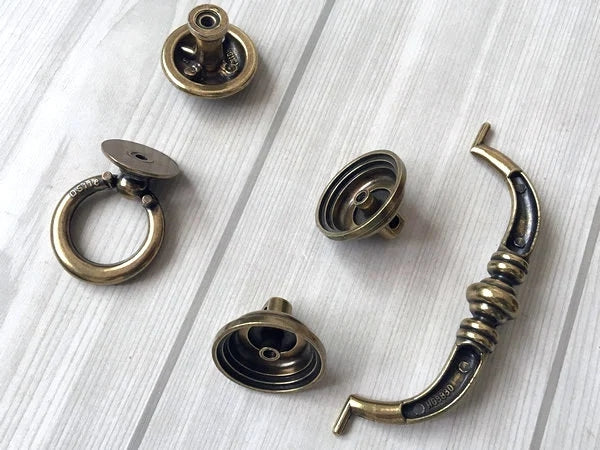 3,5" 4,25" Zentren Antik Silber Swing Bail Griff & Anhänger Drop Ring Pull
