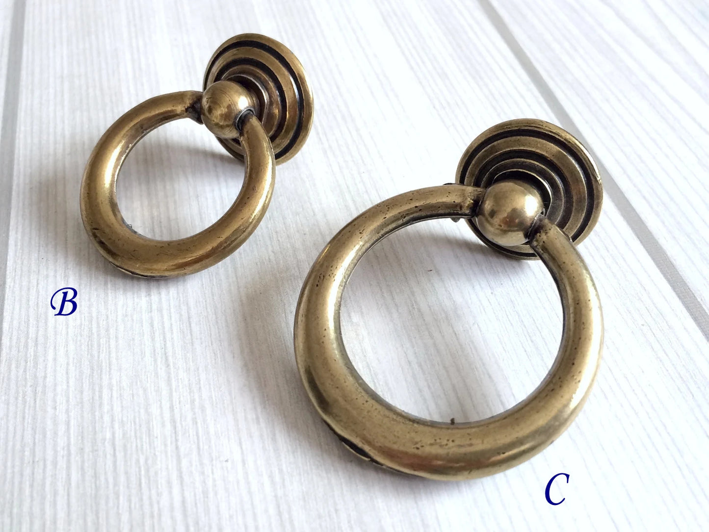 3,5" 4,25" Zentren Antik Silber Swing Bail Griff & Anhänger Drop Ring Pull