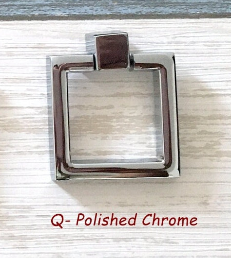 Drop Ring Drawer Pulls - Square/Round
