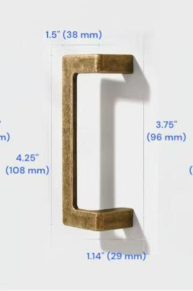 2.5" 3.75" U Turn Drawer Pull Handles, Antique Bronze, Brushed Gold, Matte Black