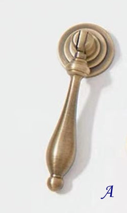 Brass Cabinet Teardrop Pull, Pendent Drawer Knob, Brushed Brass, Polished Chrome, Antique Bronze