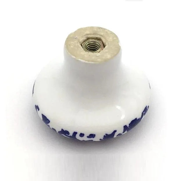 White Blue Drawer Pull Cabinet Knob Chinoiserie Oriental Kitchen Hardware