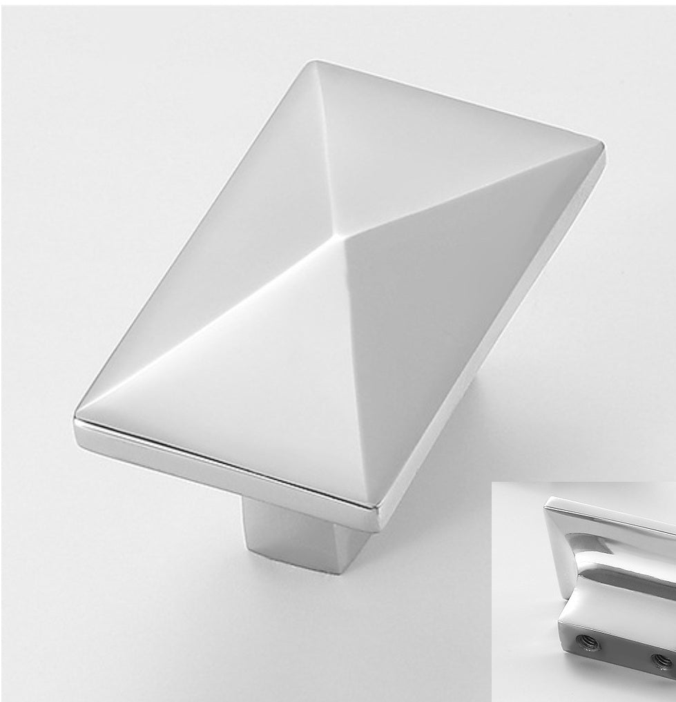 Rectangular Cabinet Pull Polished Chrome 16 mm