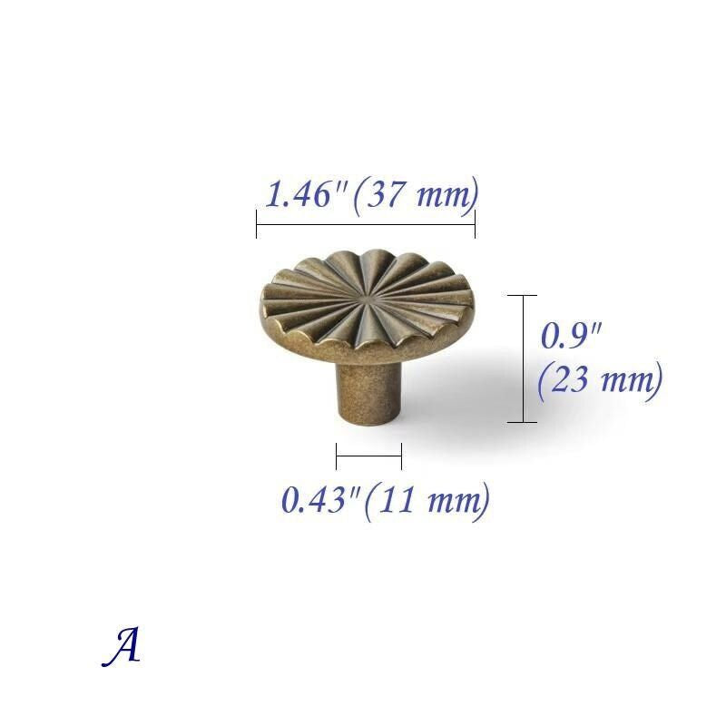 Poignée de tiroir en bronze antique avec trous de 2,5", 2 1/2", 3", 5".