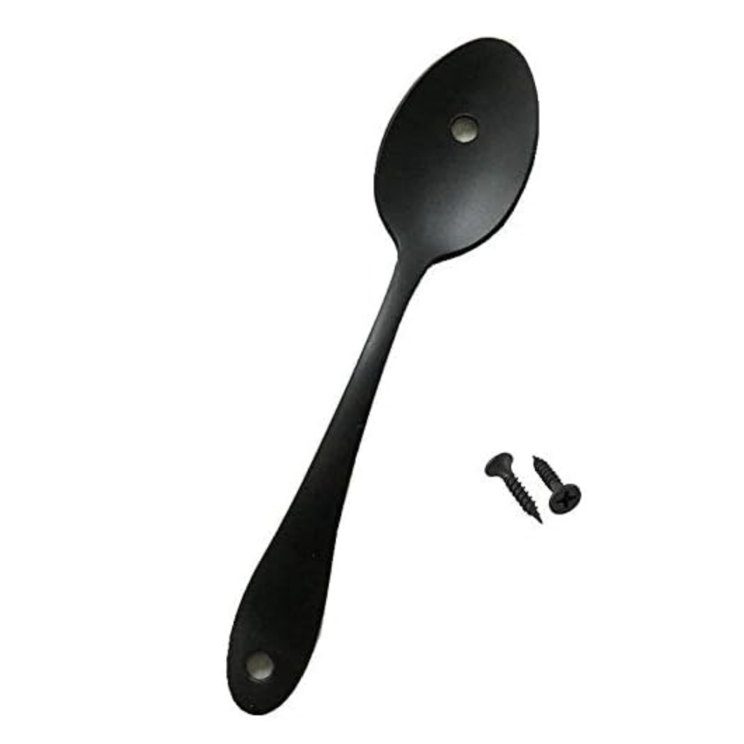 Spoon Fork Farmhouse Style Kitchen Cabinet Pulls, Antique Black