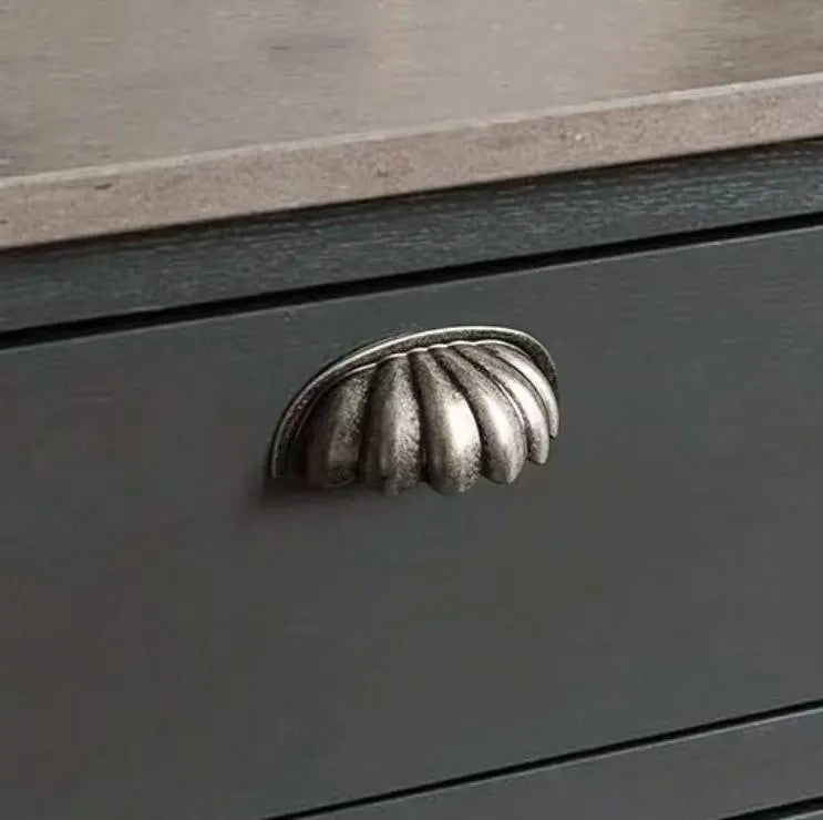 Scalloped hooded Drawer Pull Lynns Hardware