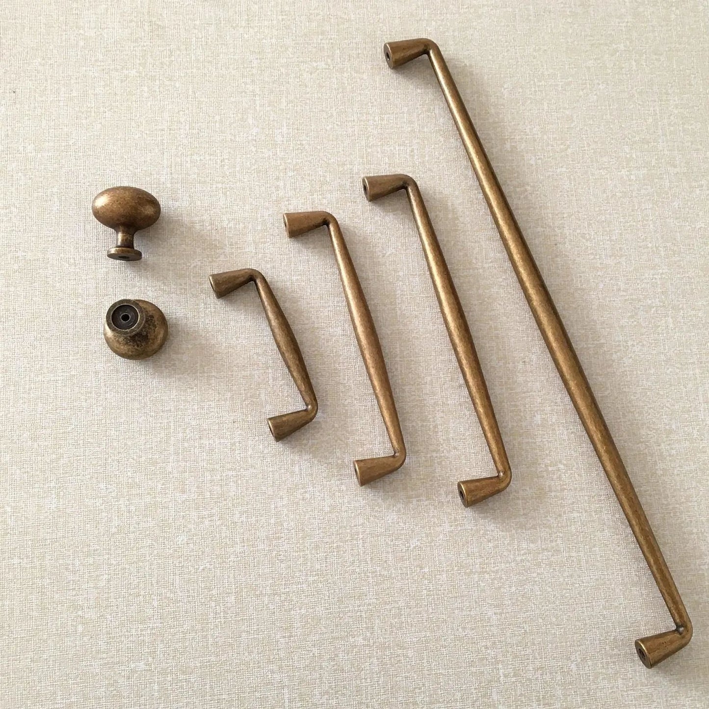 Simple Slim Antique Bronze Cabinet Pull Handles