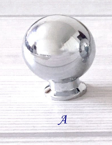 Sphere Brass Knobs Cabinet Pulls Silver