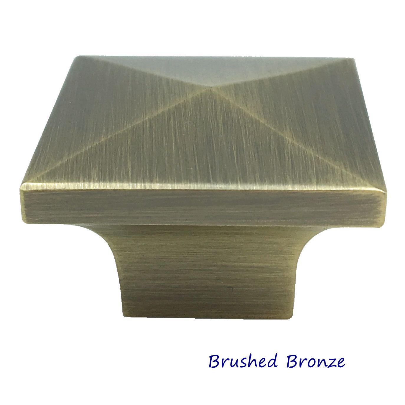 Square Drawer Knob Cabinet Pull Bronze