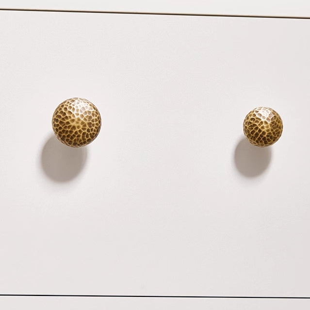 Hammered Brass Cabinet Knobs, Antique Bronze, Transitional Kitchen Hardware