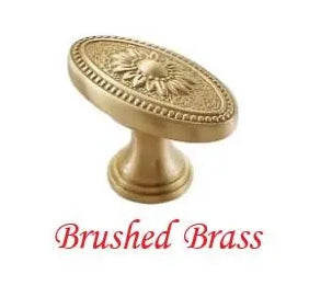 Brass Victorian Floral Drawer Pulls, Round and Oval Cabinet Knobs, Gold Chrome Coffee Bronze