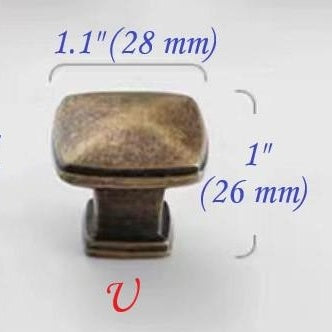Classic Antique Bronze Cabinet Knob, Solid Brass, Retro Vintage Victorian Rustic Kitchen Hardware