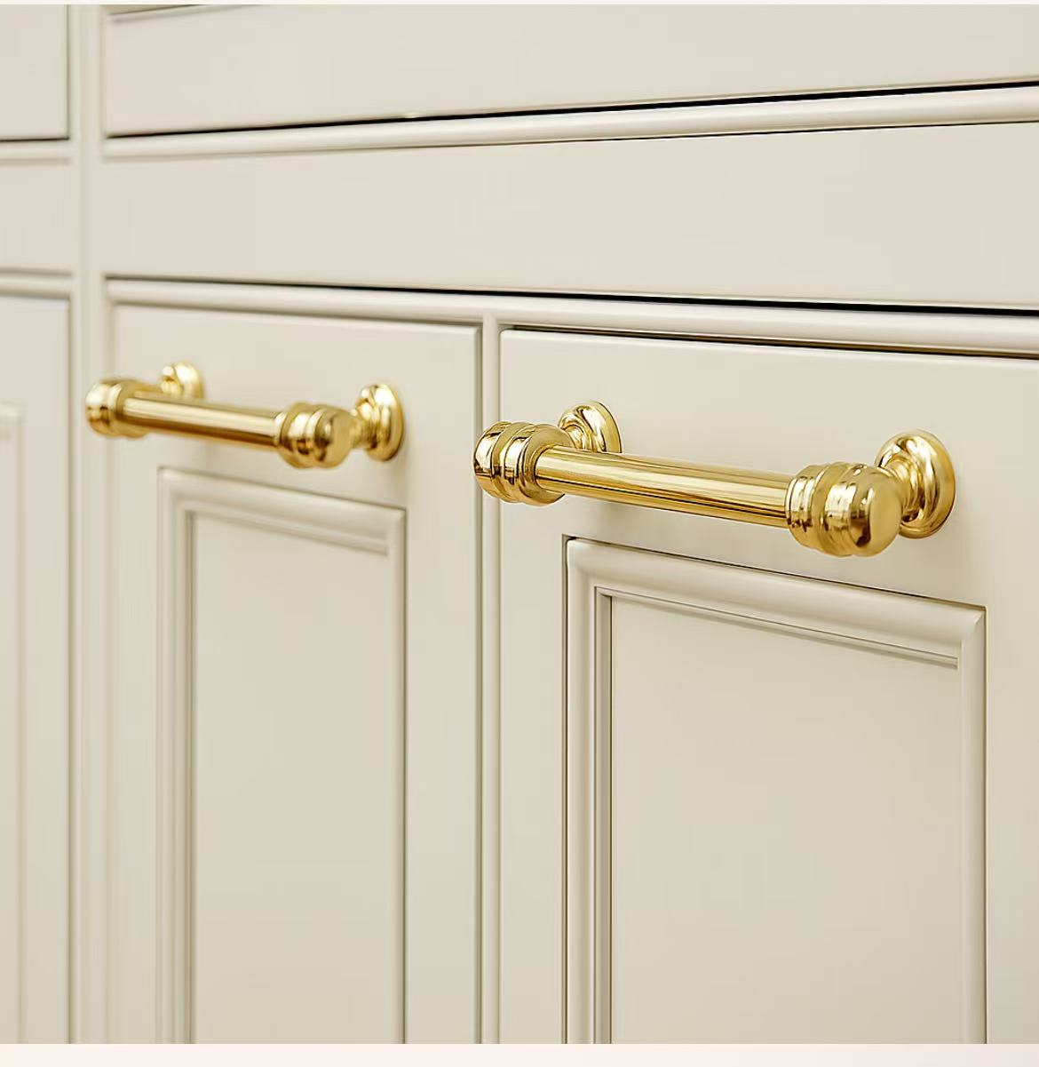 3.5" 6" Centers Polished Gold Cabinet Bar Pull, Drawer Knob, Modern Kitchen Hardware