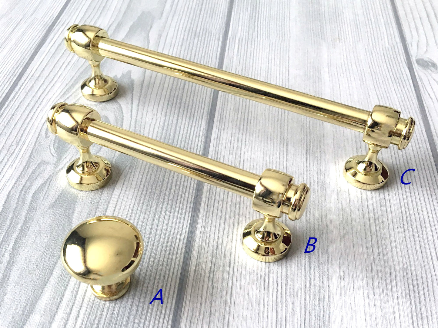 3.5" 6" Centers Polished Gold Cabinet Bar Pull, Drawer Knob, Modern Kitchen Hardware