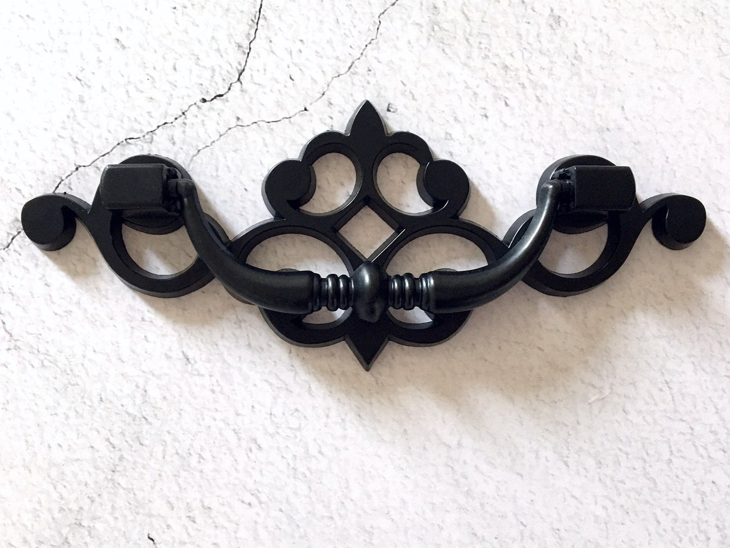 3.25" Drop Bail Drawer Pulls with Pierced Backplate, Gold, Black and Bronze