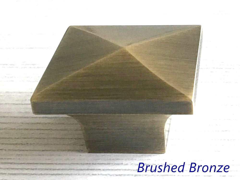 Square Cabinet Knobs, Modern Kitchen Hardware, Gold Nickel Bronze Chrome Black