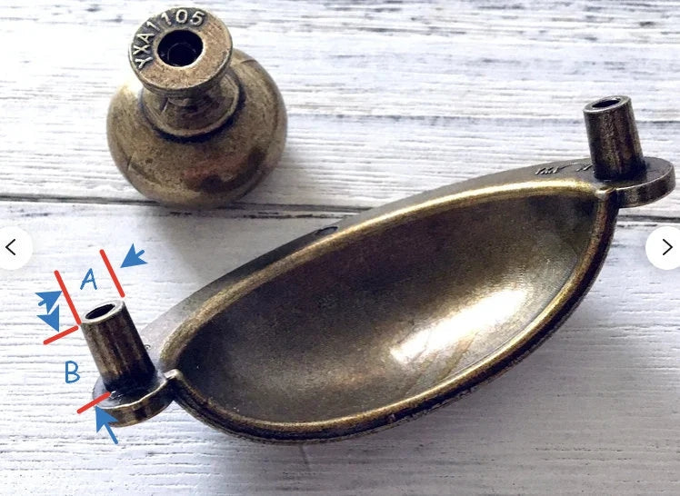 Vintage Style Cup Drawer Pulls Antique Brass 2-3/4 inches 70 mm Center