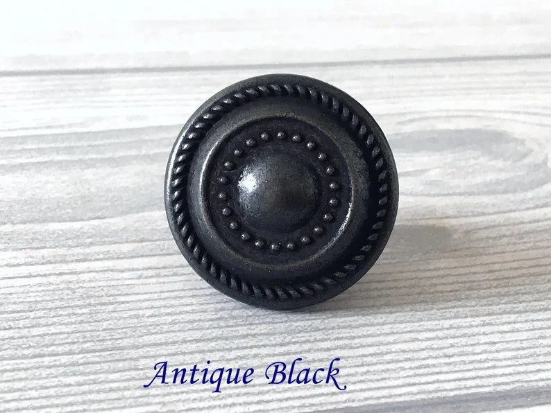 Vintage Look Drawer Knobs Antique Black