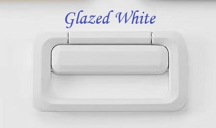 2.5" Holes Square Flat Bail Drawer Pulls Invisible, Gray Nickel Gold White Black, 64 mm Centers