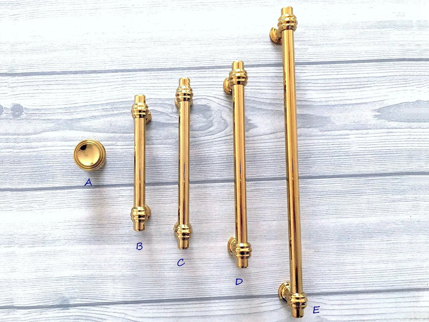 Schrankgriffe und Schubladengriffe aus poliertem Goldmessing | Lynns Hardware