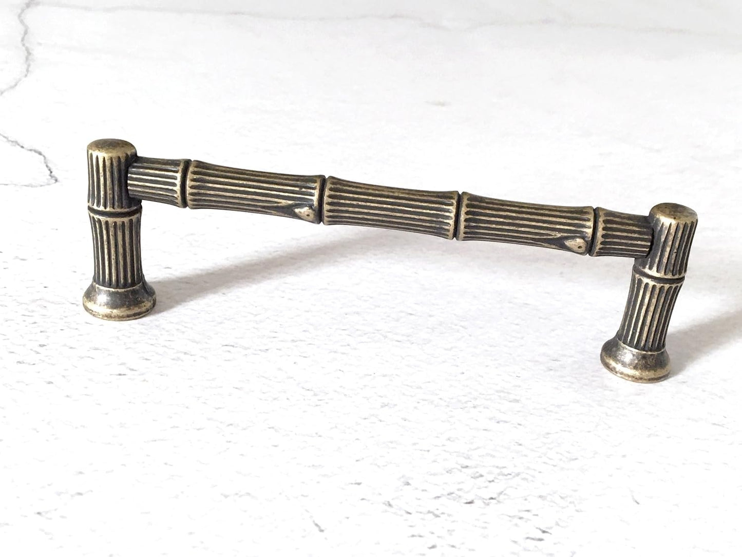 Bamboo Drawer Pulls Cabinet Handle Hardware Antique Bronze 96 128 192 mm Holes
