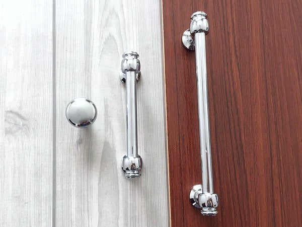 3.5" 6" Centers Polished Chrome Cabinet Bar Pull, Drawer Knob, Modern Kitchen Hardware