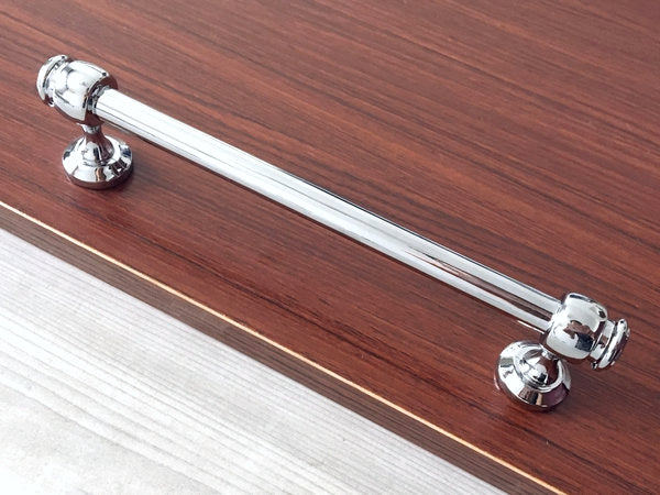 3.5" 6" Centers Polished Chrome Cabinet Bar Pull, Drawer Knob, Modern Kitchen Hardware